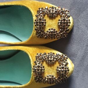 LAB Velvet Brooch Heels Size 6